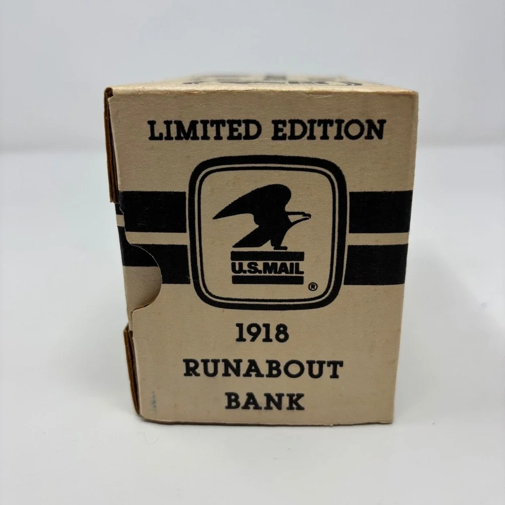 Limited Edition 1918 Ford Model T Runabout US Mail 1:25 Diecast ERTL Coin Bank